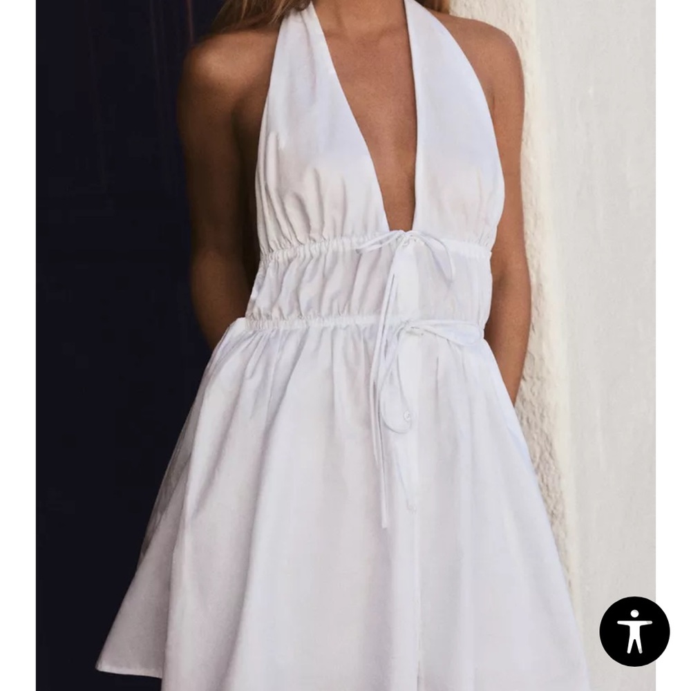 White Halter Dress/Romper